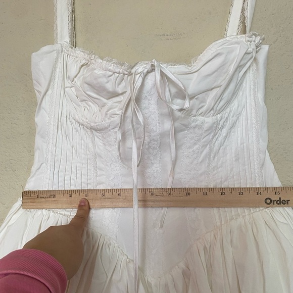 HOUSE OF CB L D-DD Taller  'Pietra' White Corset Mini Dress NWOT Large - Picture 6 of 11